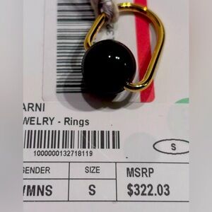 NWT $322 Marni Women Ring Made In Italy